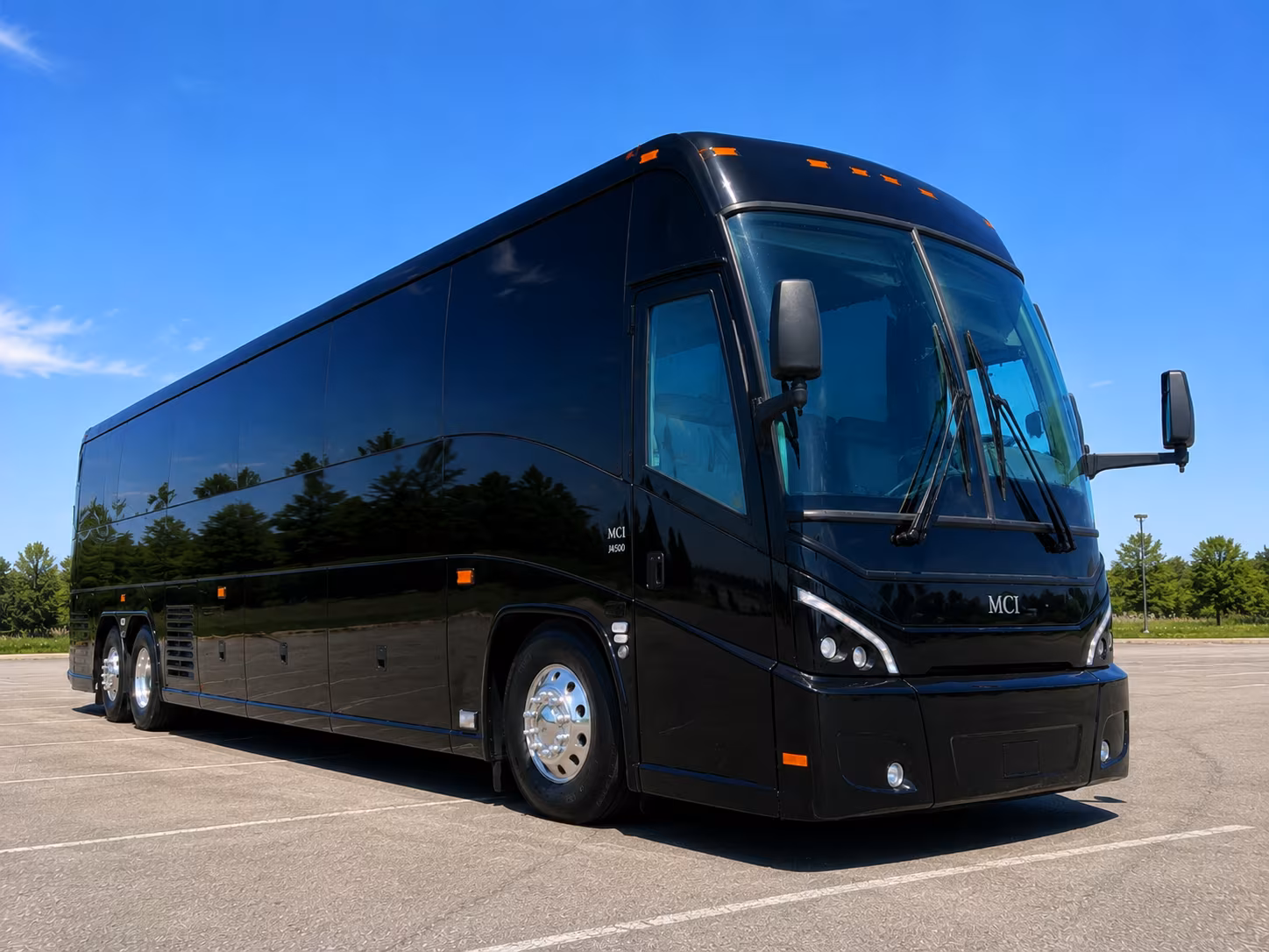 manteca charter bus rental exterior