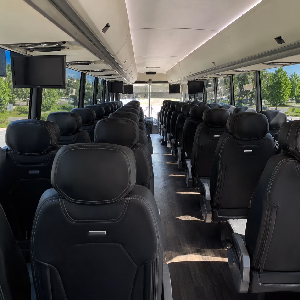 manteca charter bus rental interior