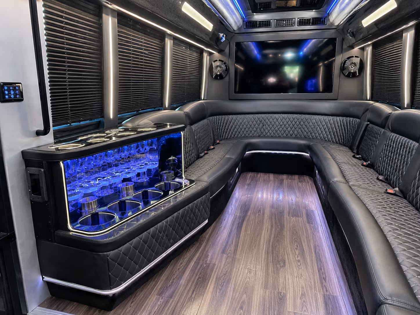 party buses that make the ride to hutchins street square unforgettable