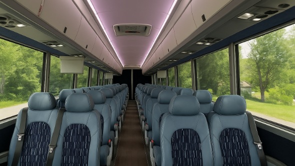 Interior of Charter Bus Company Manteca's 20 Passenger Mini bus in Manteca