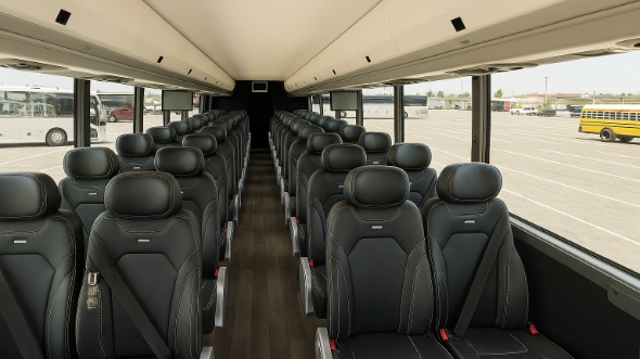 Interior of Charter Bus Company Rancho Cordova's 30 Passenger Minibus in Rancho Cordova