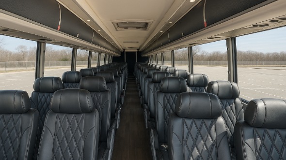 Interior of Charter Bus Company Folsom's 55 Passenger Charter Bus in Folsom