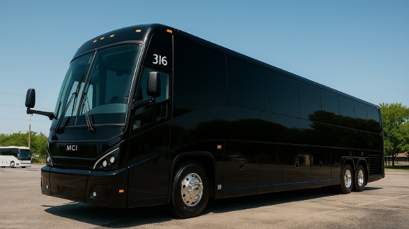 Exterior of Charter Bus Company Sacramento's 55 Passenger Charter Bus in Sacramento