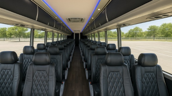 lodi 54 passenger charter bus inside
