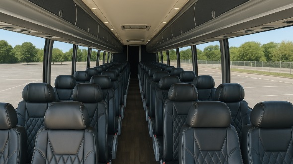 lodi 55 passenger charter bus inside