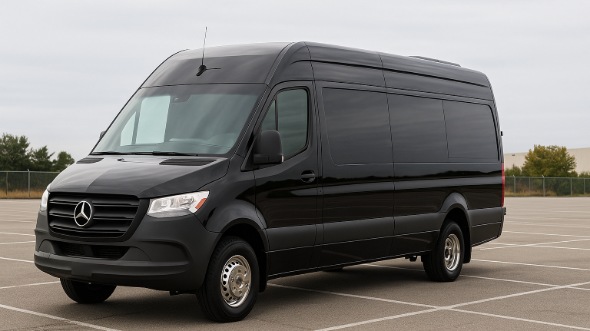 Exterior of Charter Bus Company Lodi's Sprinter Limo in Lodi